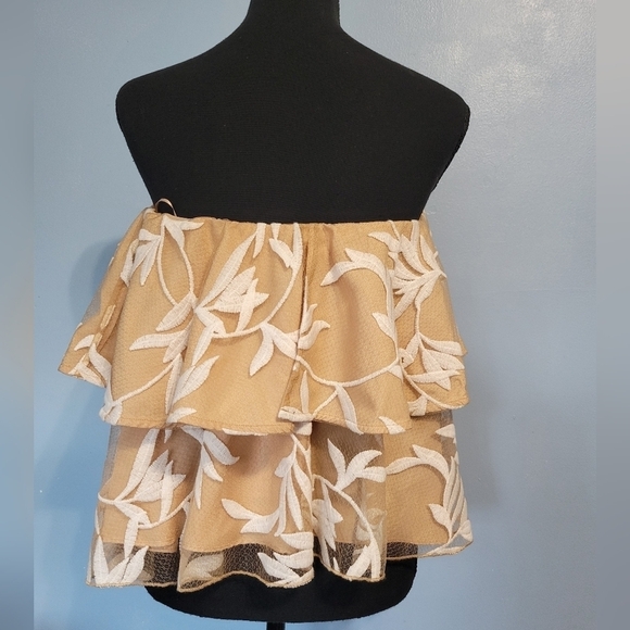 Keepsake The Label Fast Lanes Bustier Embroidered Top Small Ivory NWT - Picture 2 of 8